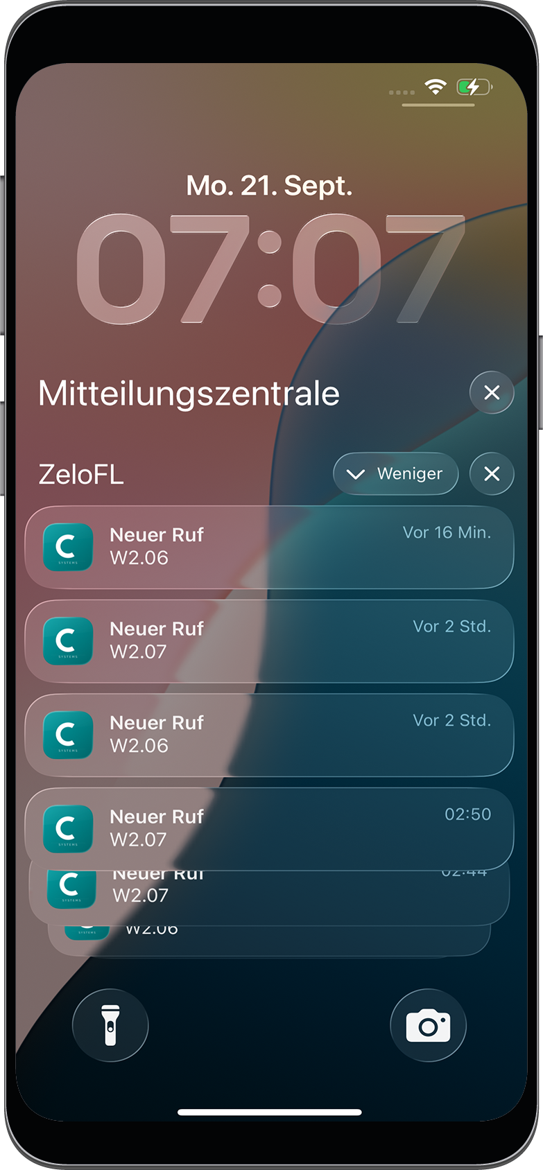 ZELO App Push-Meldungen
